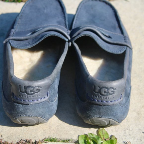 UGG Driving Shoe Loafer -  Navy Blue Size 9 'Tucker' - Picture 10 of 11